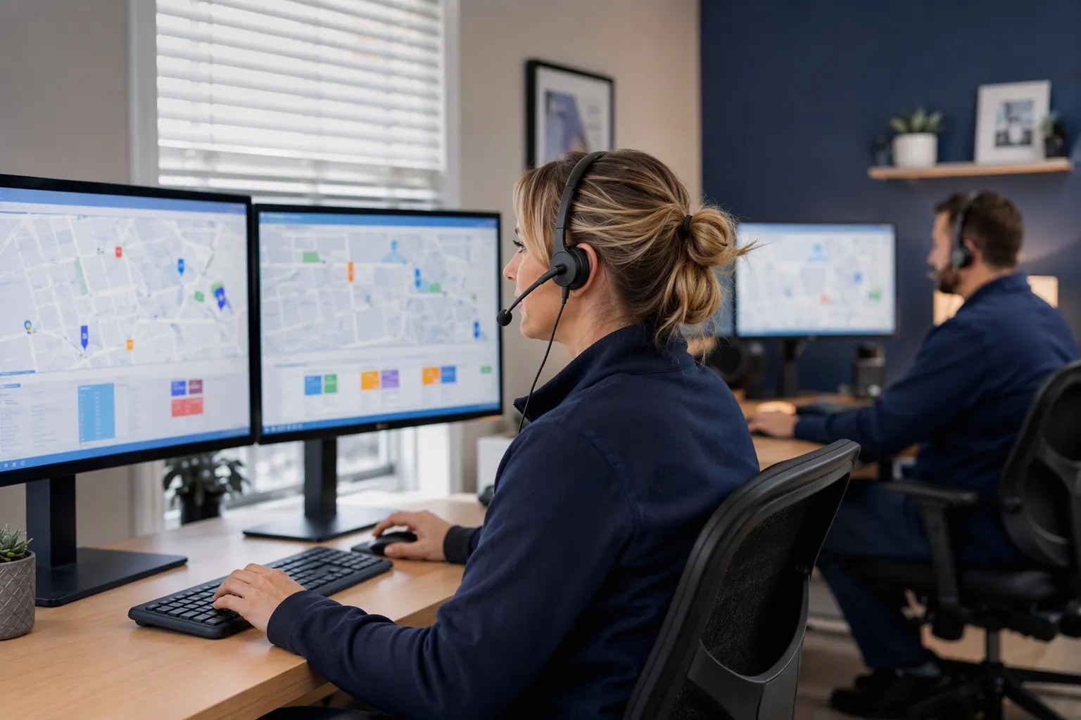 Ambulance Dispatch dispatch operators working live inside client software