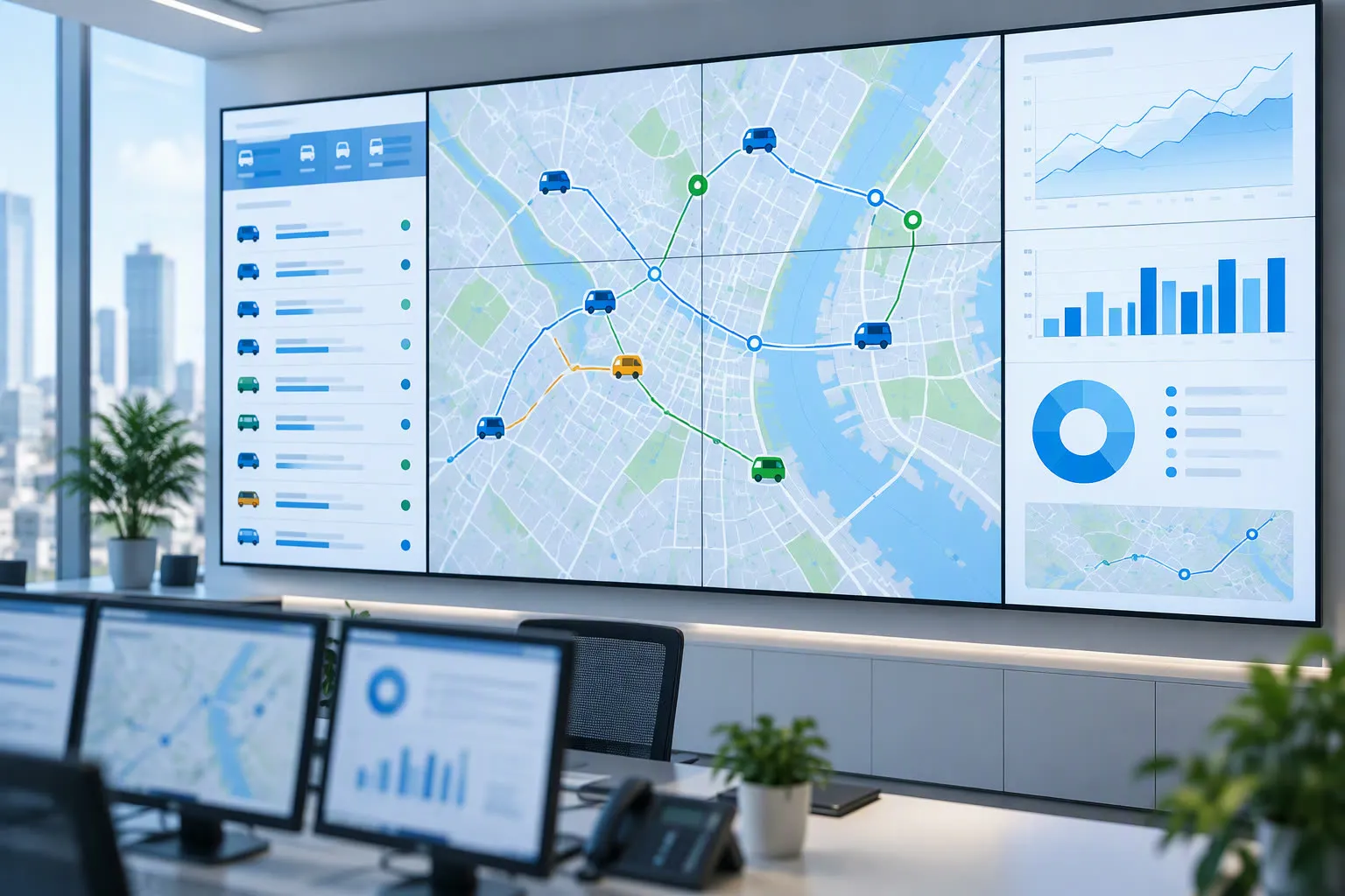 MAS NY Medicaid Transportation broker dashboard on dispatch monitors